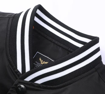 Single-breasted Bomber Jacket Varsity Jackets Custom logo Waterproof Baseball Jacket for Men